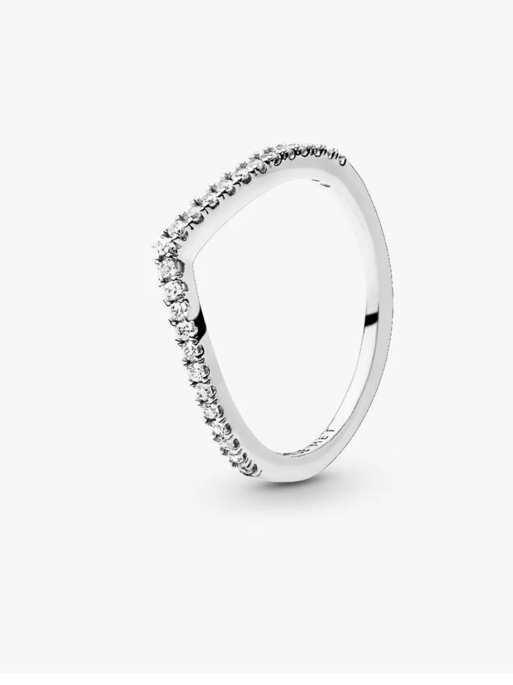 Pandora Sparkling Wishbone Ring